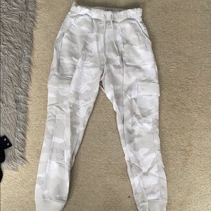 White Camo Joggers